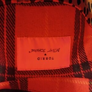 Torrid X Betsey Johnson Plaid Colorblock, Patchwork Coat 5XL